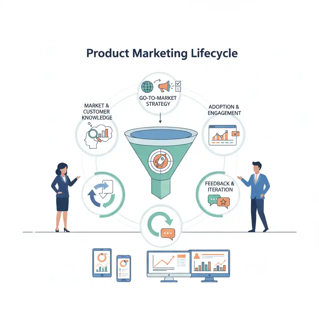 diagrama de marketing de produto.